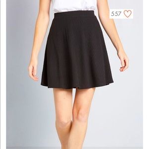 Black Knit Mini Skirt